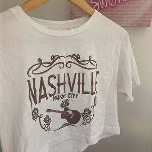 Nashville Music City Women's White Tee